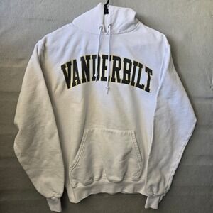 Champion Eco Vanderbilt University White Graphic Hoodie Sweatshirt Size S